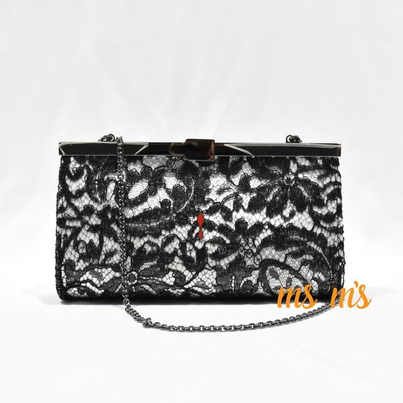 NWT Christian Louboutin Lace Crossbody Clutch - Picture 2 of 8